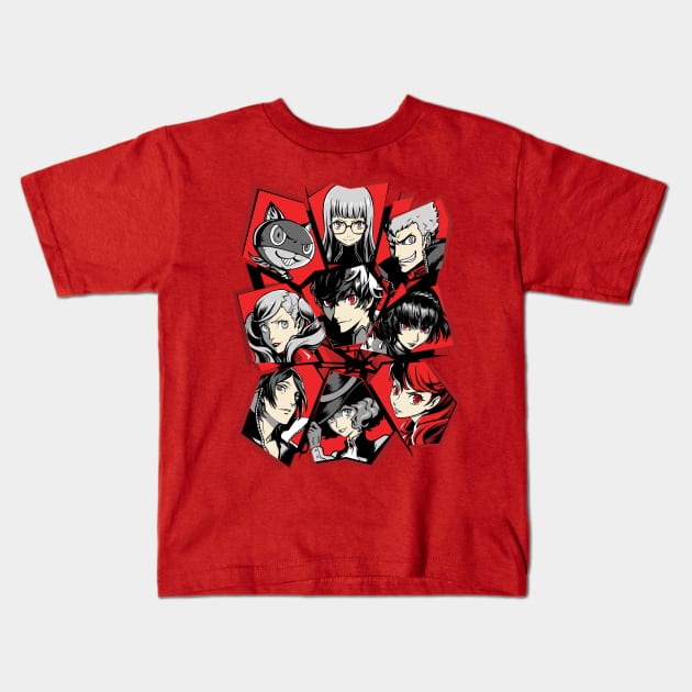 The Phantom Thieves Attack! Kids T-Shirt by JMcG